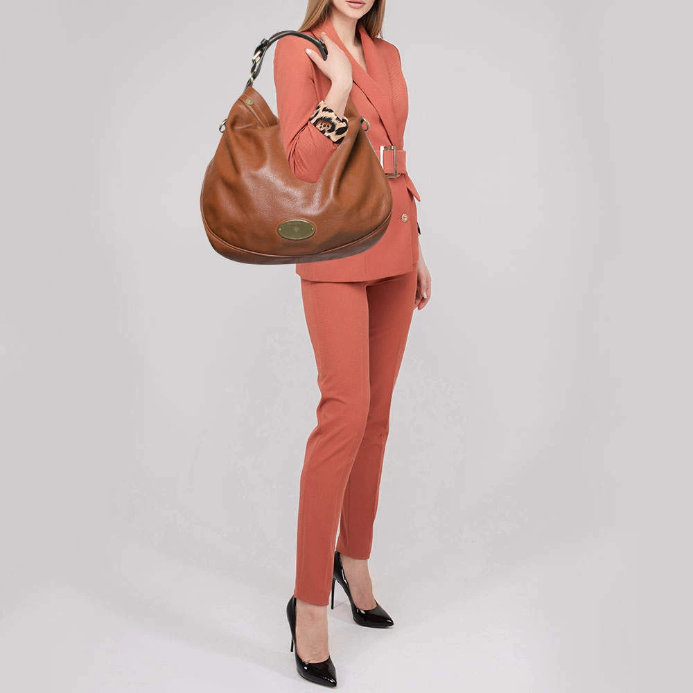 Mulberry Brown Pebbled Leather Mitzy Hobo For Women - Image 2