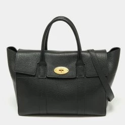 Mulberry Black Leather Bayswater Satchel For Women