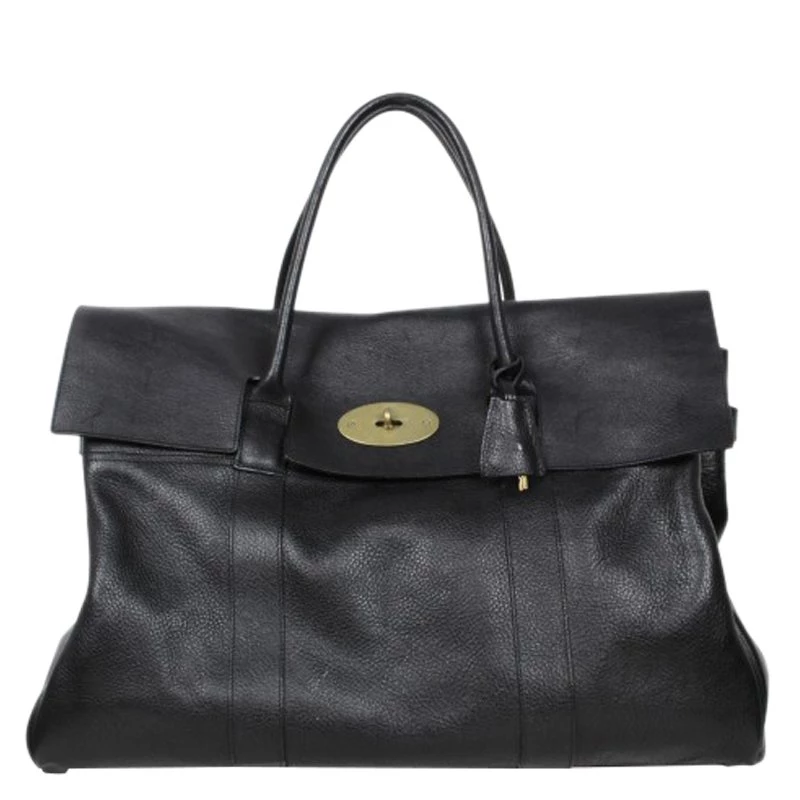 Mulberry Black Leather Piccadilly Travel Bag For Women