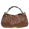 Mulberry Chocolate Brown Pebbled Leather Mitzy Hobo For Women
