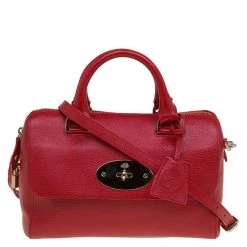 Mulberry Red Leather Del Rey Satchel For Women
