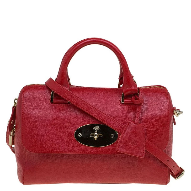 Mulberry Red Leather Del Rey Satchel For Women