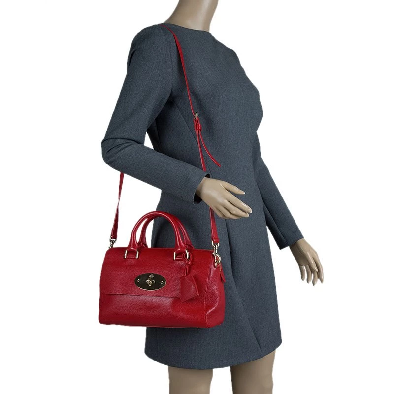 Mulberry Red Leather Del Rey Satchel For Women - Image 2