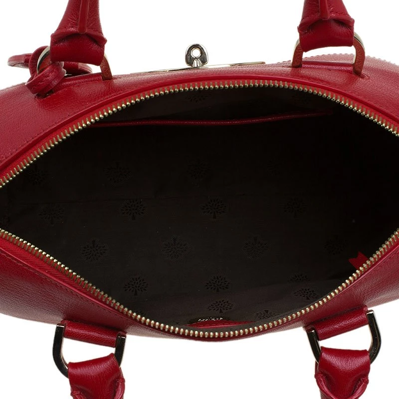 Mulberry Red Leather Del Rey Satchel For Women - Image 6