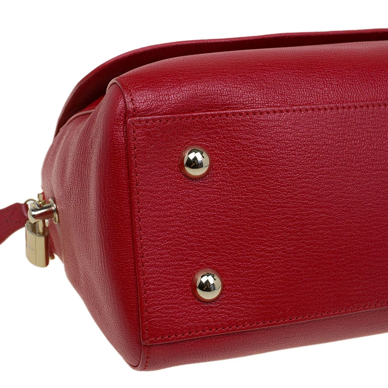 Mulberry Red Leather Del Rey Satchel For Women - Image 10