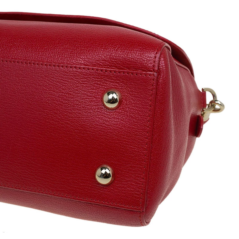 Mulberry Red Leather Del Rey Satchel For Women - Image 11