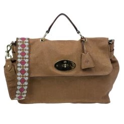 Mulberry Brown Sparkle Leather Medium Edie Crossbody For Women