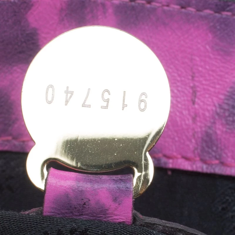 Mulberry Pink Leopard Print Leather Oversized Alexa Satchel For Women - Image 8