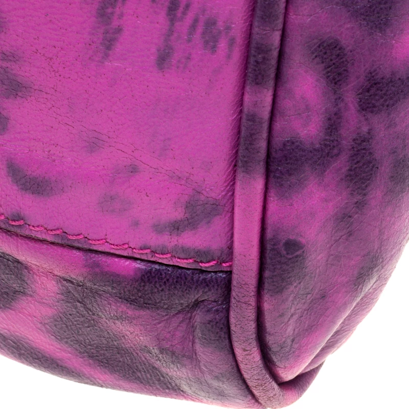 Mulberry Pink Leopard Print Leather Oversized Alexa Satchel For Women - Image 14