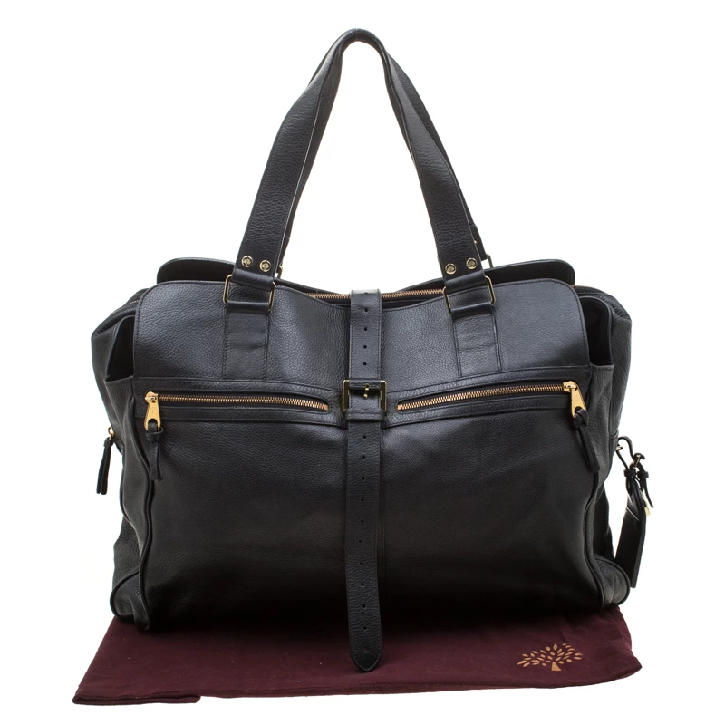 Mulberry Black Leather Travel Bag For Women - Image 9