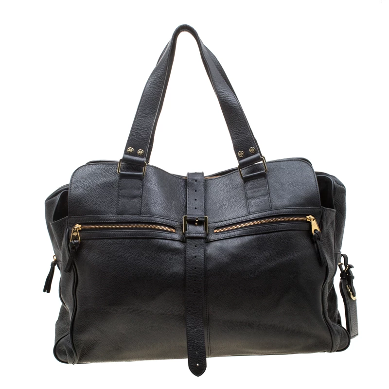 Mulberry Black Leather Travel Bag For Women